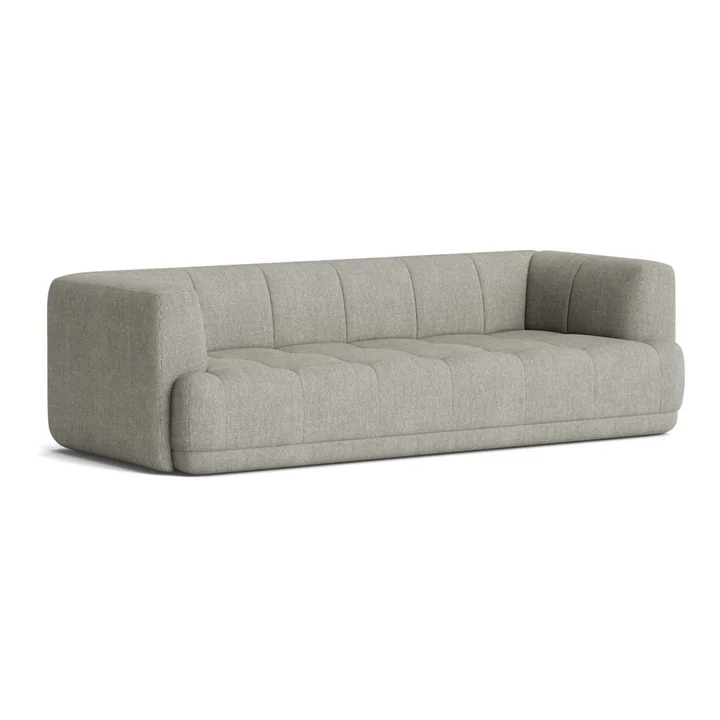 HAY - Quilton 3-seater sofa, gray (Yuma 1009)
