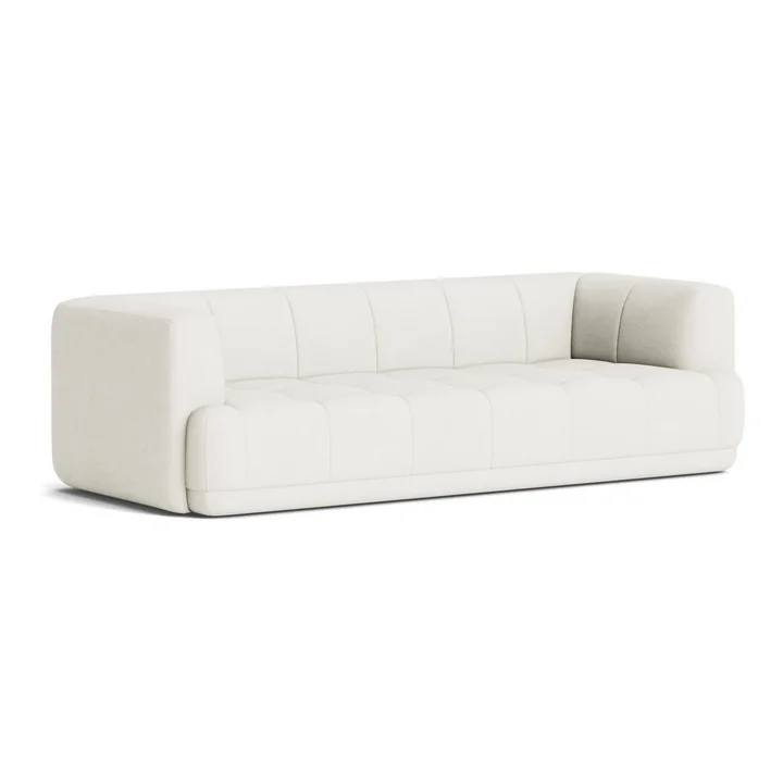 HAY - Quilton 3-seater sofa, white (Osumi 02)
