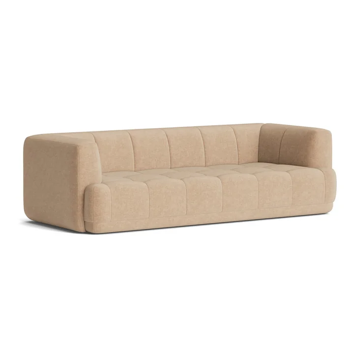 HAY - Quilton 3-seater sofa, beige (Overlap 01)