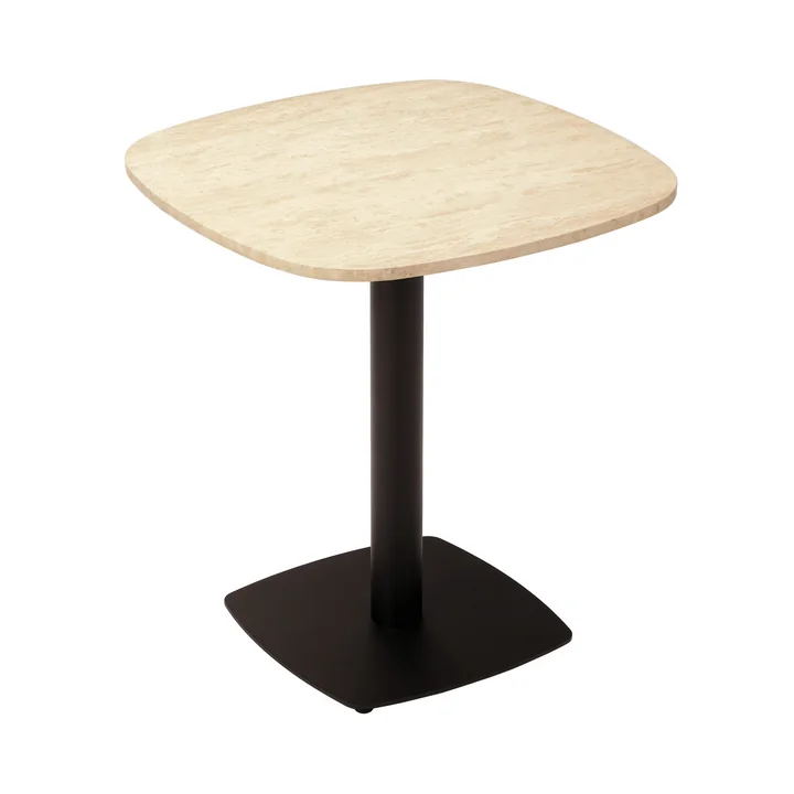 Umage - Gather table, 68 x 68 cm, black / natural (travertine)