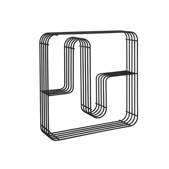 AYTM - Curva Square wall shelf, black