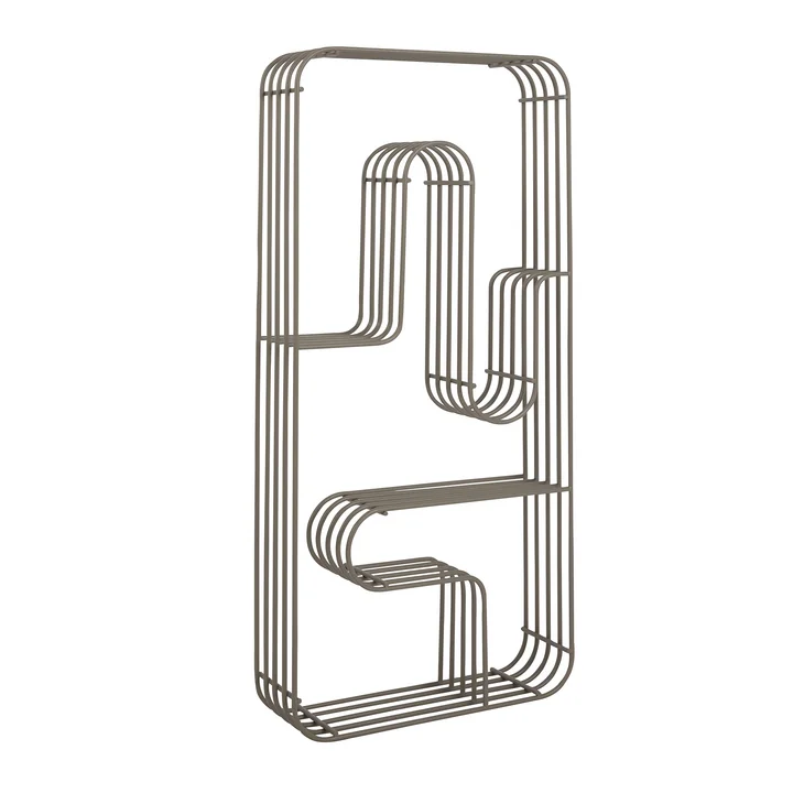 AYTM - Curva Wall shelf rectangular, taupe