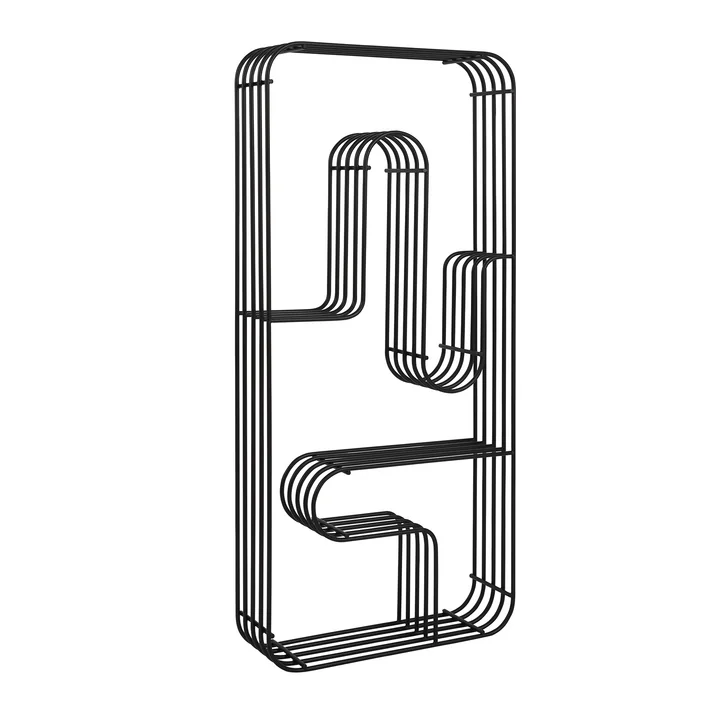 AYTM - Curva Wall shelf rectangular, black