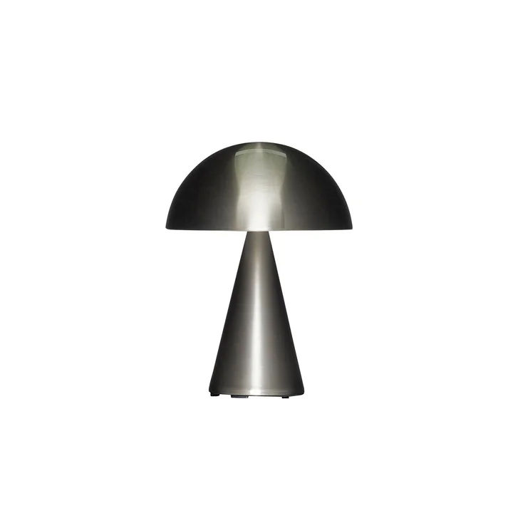 Mush rechargeable table lamp, mini, silver by Hübsch Interior