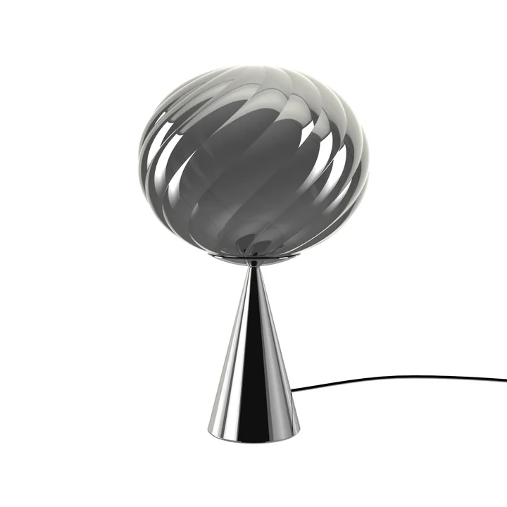 Tom Dixon - Whirl Cone Fat LED table lamp, silver / silver