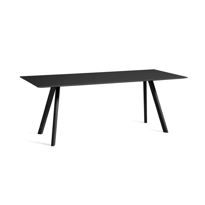 HAY - Copenhague CPH30 Dining table, 200 x 90 cm, black lacquered oak / black linoleum