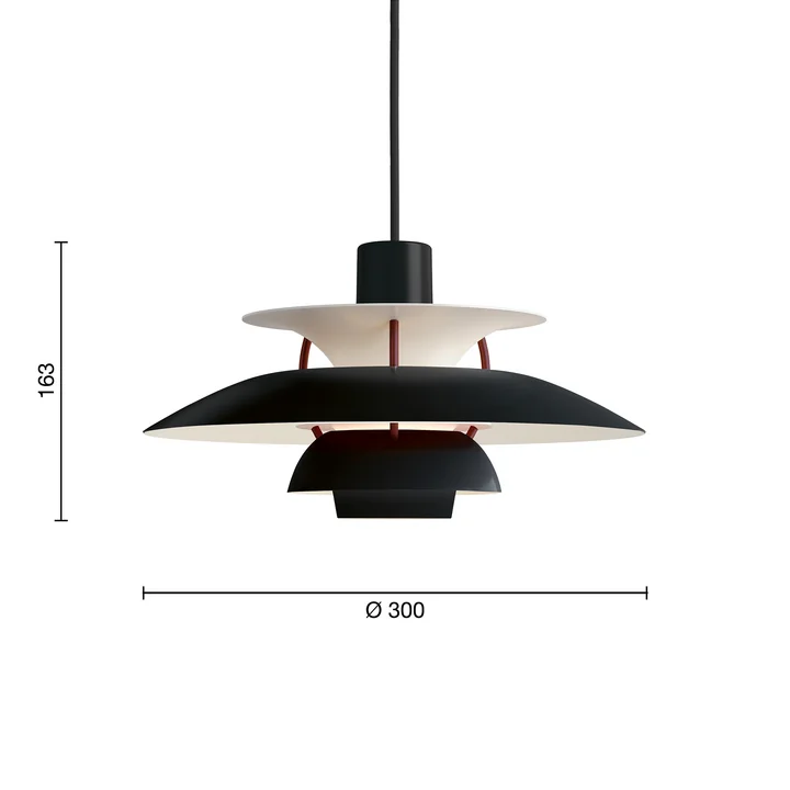Louis Poulsen - PH 5 Mini pendant light, black (Black Edition 2025)