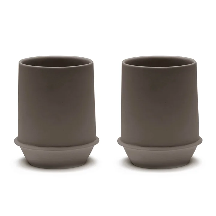 Serax - Dune Mug by Kelly Wearstler, Slate / brown (set of 2)