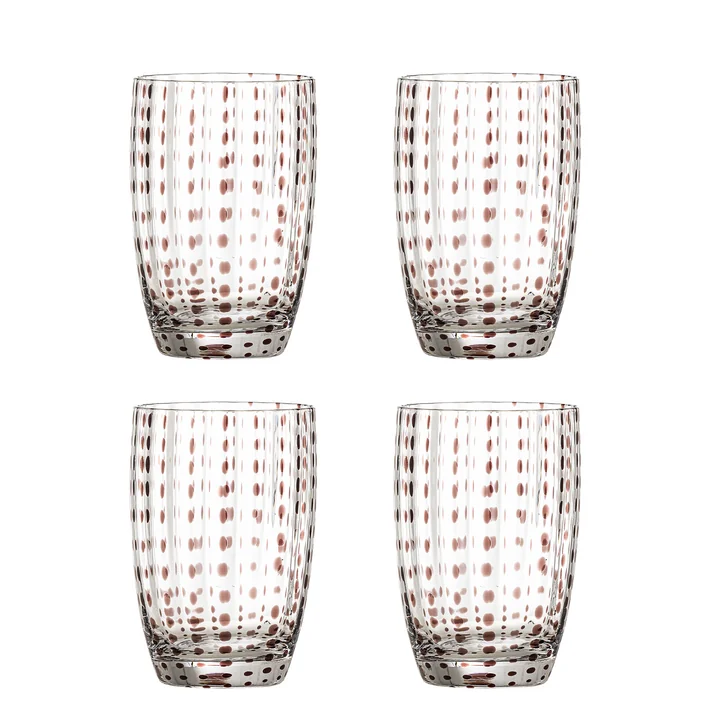 Bloomingville - Brinley drinking glasses, brown (set of 4) 82072203