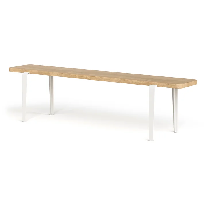 TipToe - LOU bench, 170 x 30 cm, oak / cream white