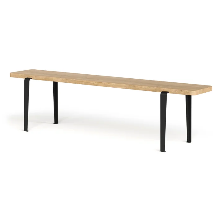 TipToe - LOU bench, 170 x 30 cm, oak / graphite black