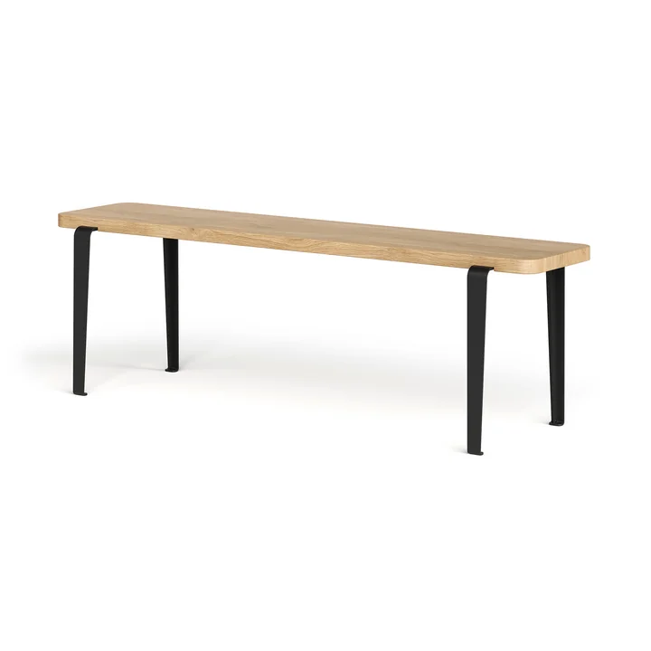 TipToe - LOU bench, 140 x 30 cm, oak / graphite black