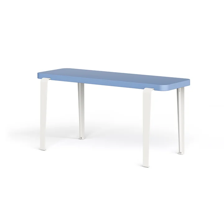 TipToe - LOU bench, 90 x 30 cm, beech pigeon blue (RAL 5014) / cream white