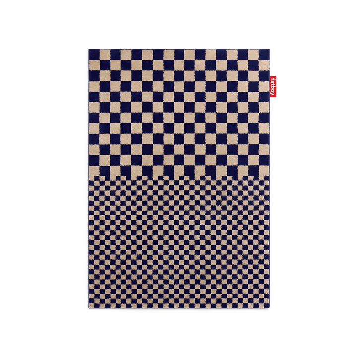 Fatboy - Petit Square Affair rug, navy blue / beige, 230 x 160 cm
