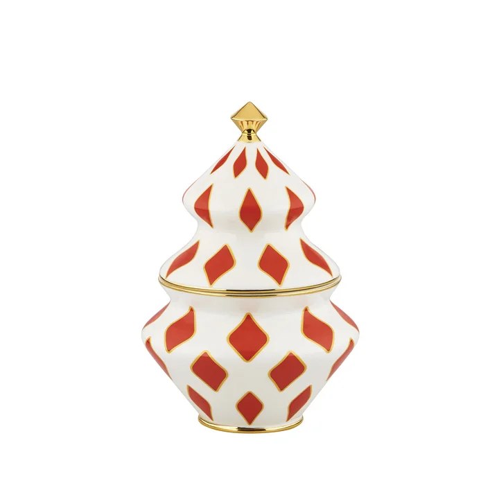 Alessi - Delight candy tin, white / red / gold