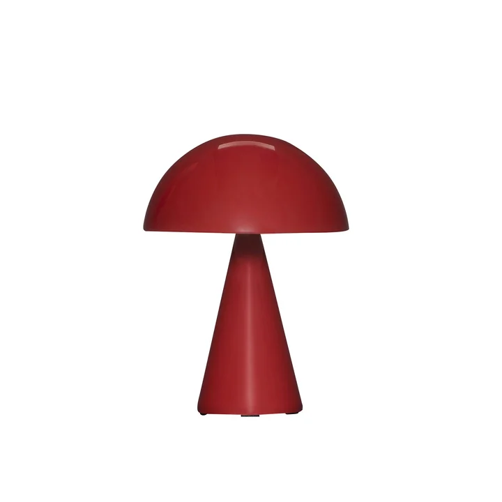 Hübsch Interior - Mush rechargeable table lamp, mini, red