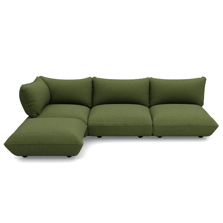 Fatboy - Sumo Corner sofa left / right, leaf green (bouclé)