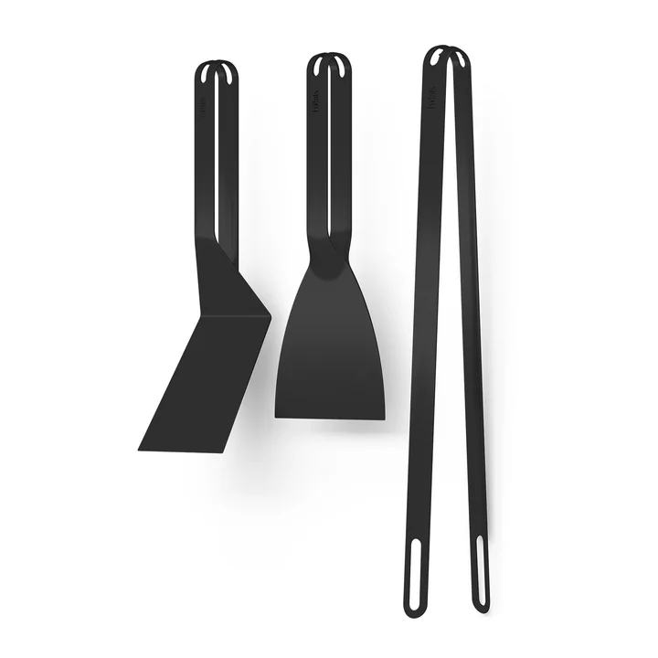 höfats - Barbecue cutlery set (3-piece), black
