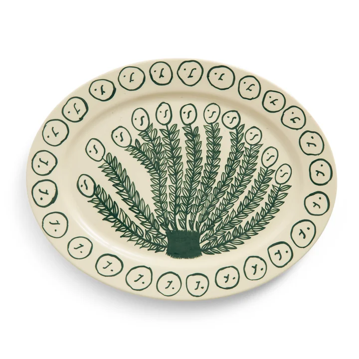 HAY - La Pittura Serving platter, oval, olive grove