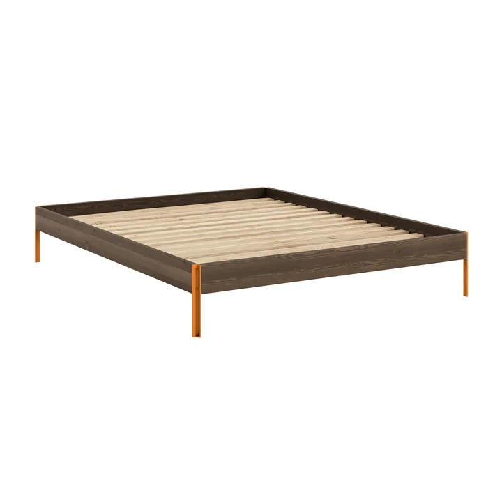 Karup Design - Core Bed 160 x 200 cm, pine carob brown / solar orange