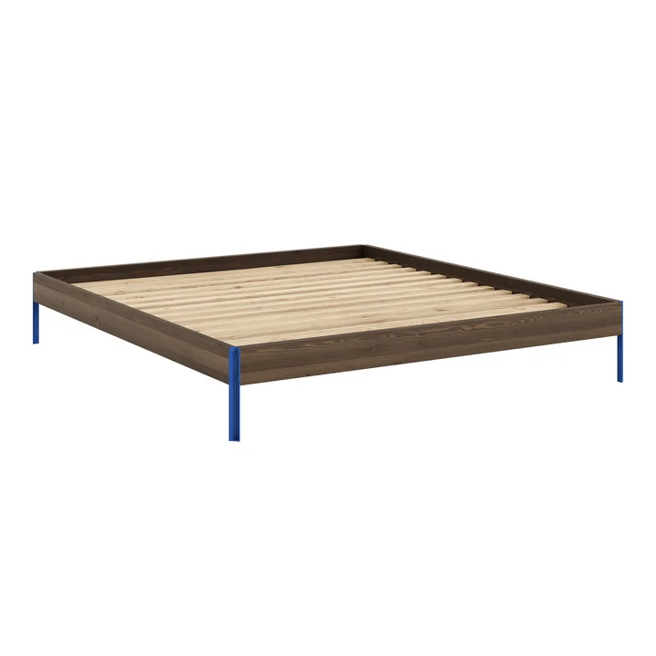 Karup Design - Core Bed 180 x 200 cm, pine carob brown / vivid blue