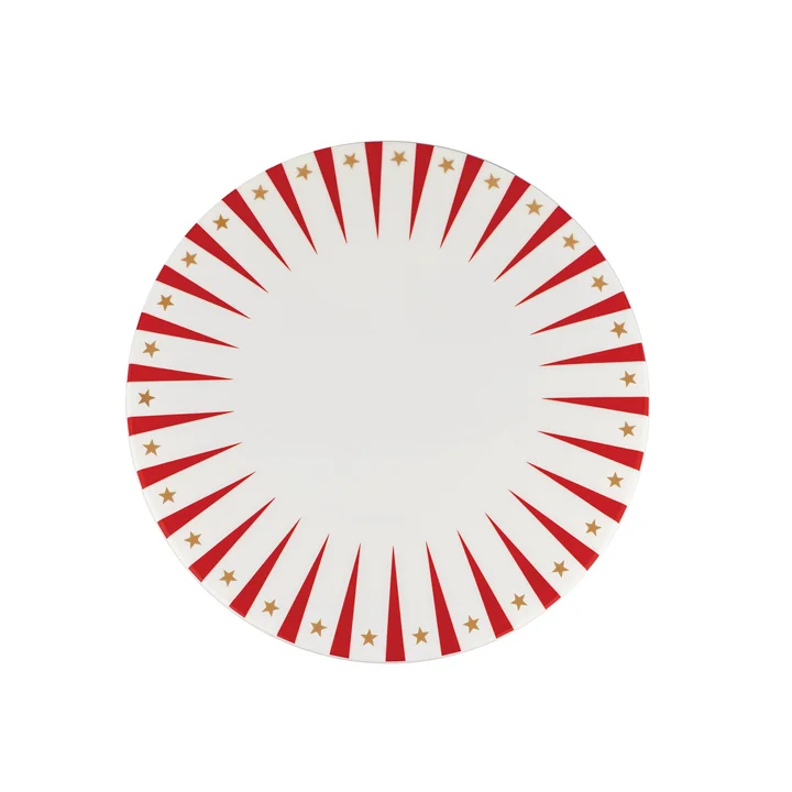 Alessi - Delight panettone serving platter, white / red / gold