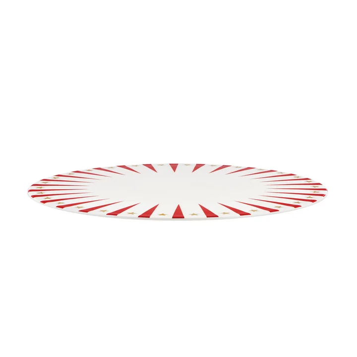 Alessi - Delight panettone serving platter, white / red / gold