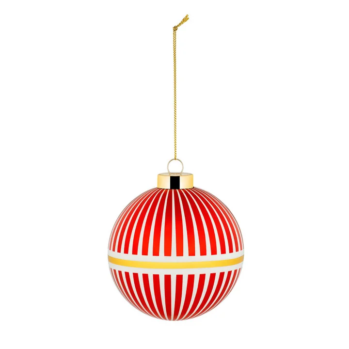 Alessi - Delight Christmas tree bauble 2, white / red / gold