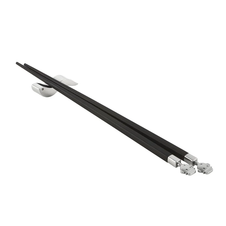 Alessi - Alessandro Stick chopsticks, black / stainless steel