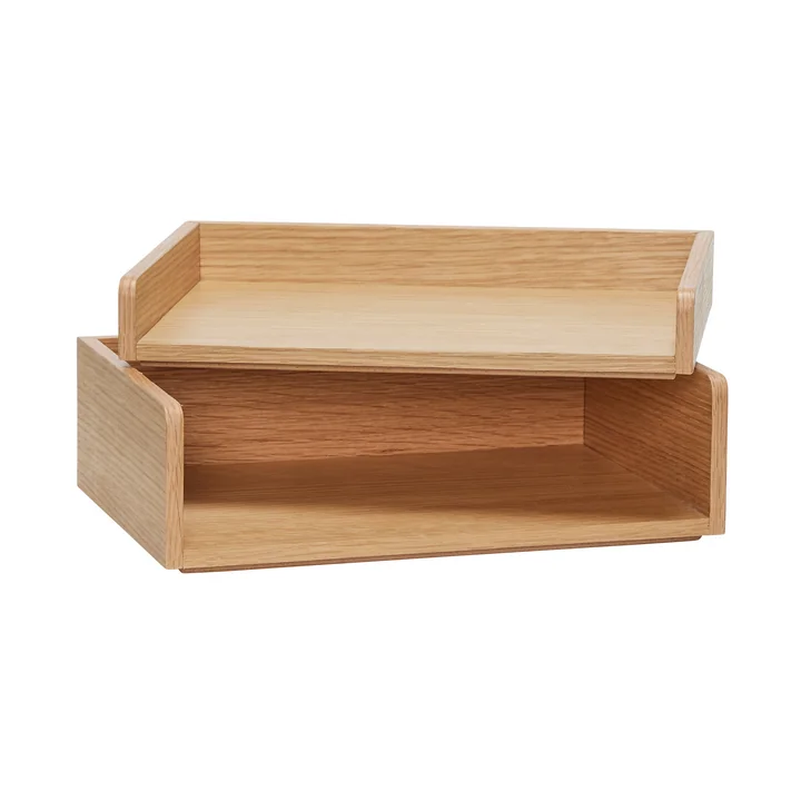 Hübsch Interior - Afour desk organizer, 33 x 22 cm, natural oak