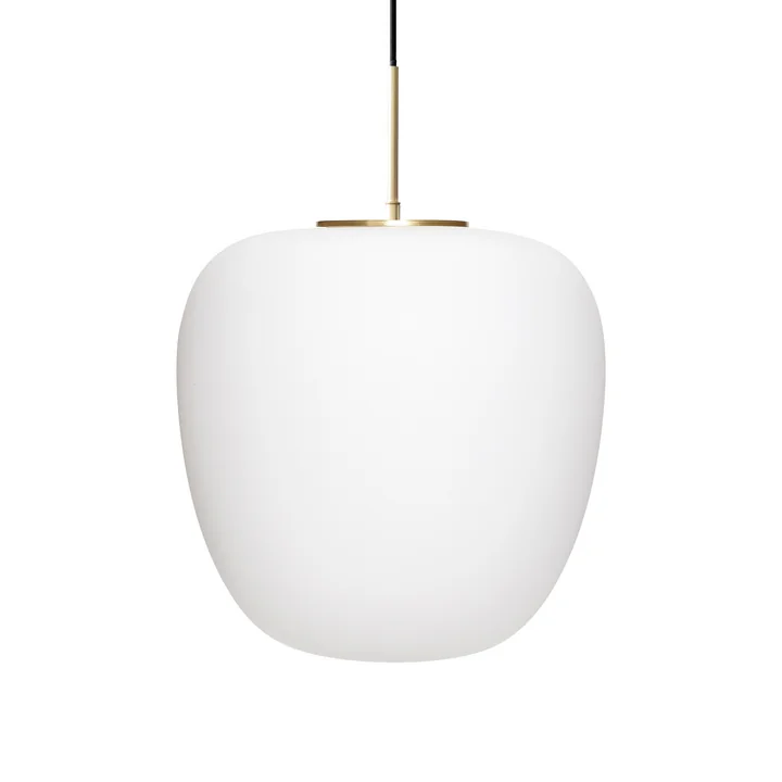 Hübsch Interior - Muse Pendant light, Ø 40 cm, brass / white
