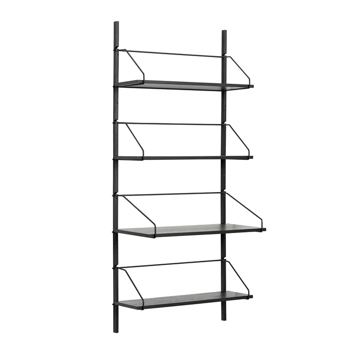 Hübsch Interior - Norm Wall shelf with 4 shelves, h 181 cm, black