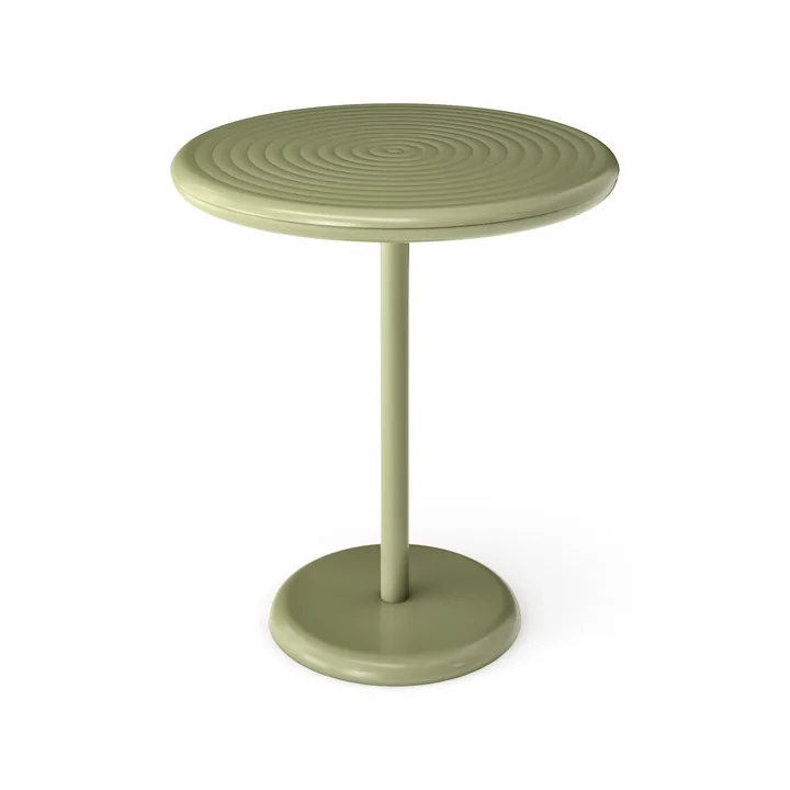 Tom Dixon - Groove Round garden table, Ø 69.7 cm, moss green