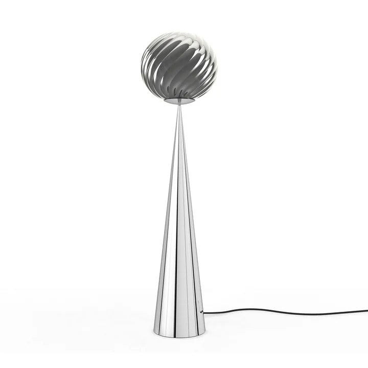 Tom Dixon - Whirl Cone Fat LED floor lamp, silver / silver