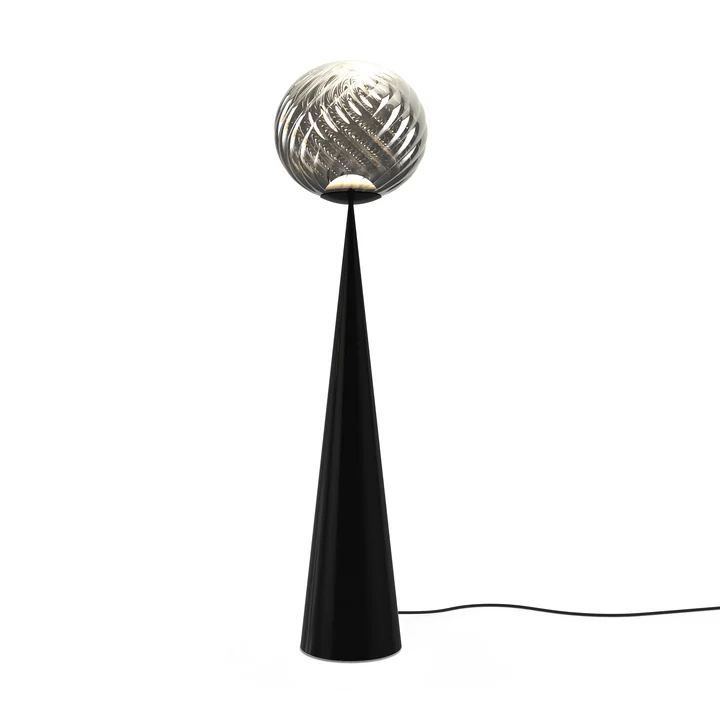 Tom Dixon - Whirl Cone Fat LED floor lamp, silver / black