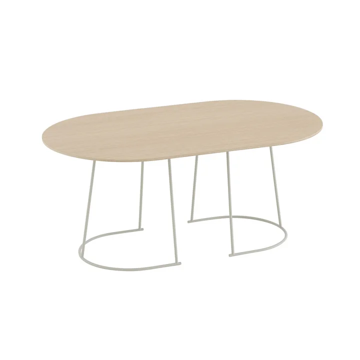 Muuto - Airy Coffee table, medium, lacquered oak / off-white