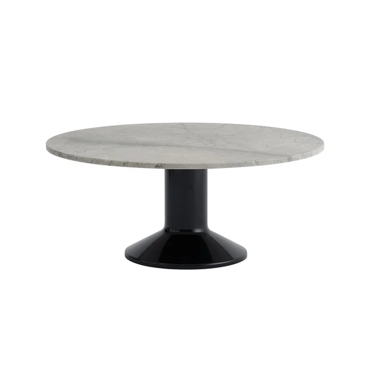 Muuto - Midst coffee table, Ø 90 cm, gray / black marble