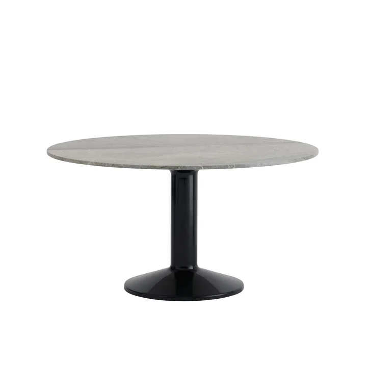 Muuto - Midst Dining table, Ø 140 cm, gray / black marble