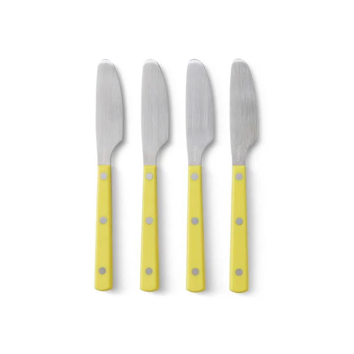 HKliving - 70's butter knife, lemon (set of 4)
