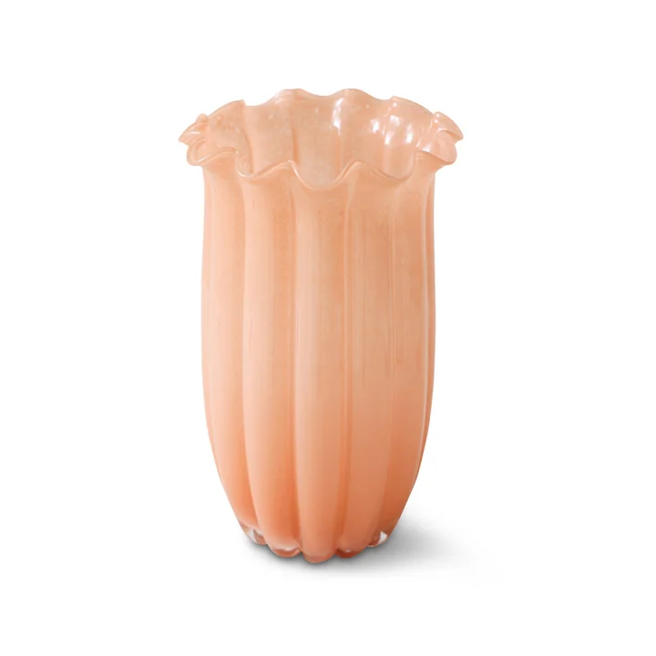 HKliving - High Glass vase, peach