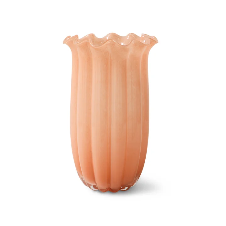 HKliving - High Glass vase, peach