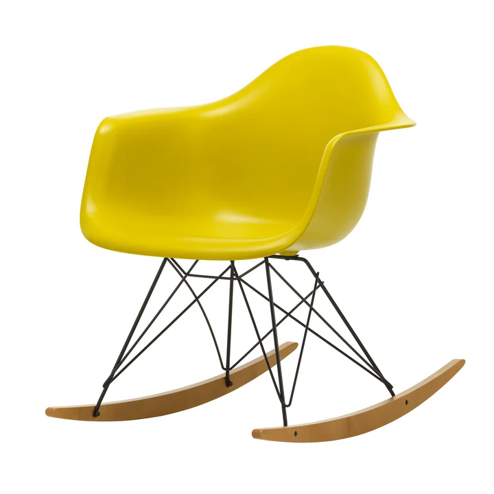 Vitra - Eames Plastic Armchair RAR RE, maple yellowish / basic dark / mustard