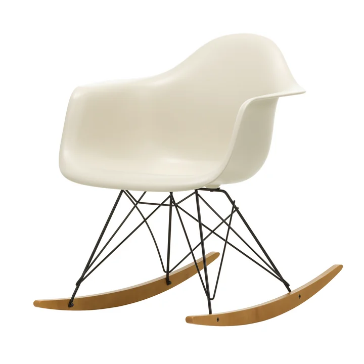 Vitra - Eames Plastic Armchair RAR RE, maple yellowish / basic dark / pebble