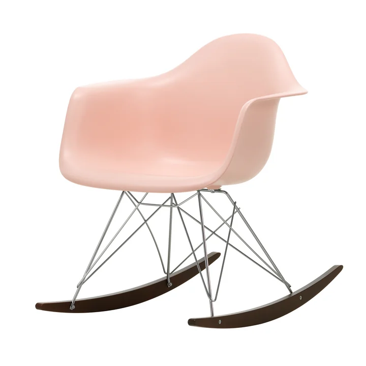 Vitra - Eames Plastic Armchair RAR RE, dark maple / chrome / pale pink