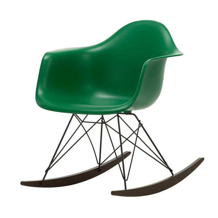 Vitra - Eames Plastic Armchair RAR RE, dark maple / basic dark / emerald