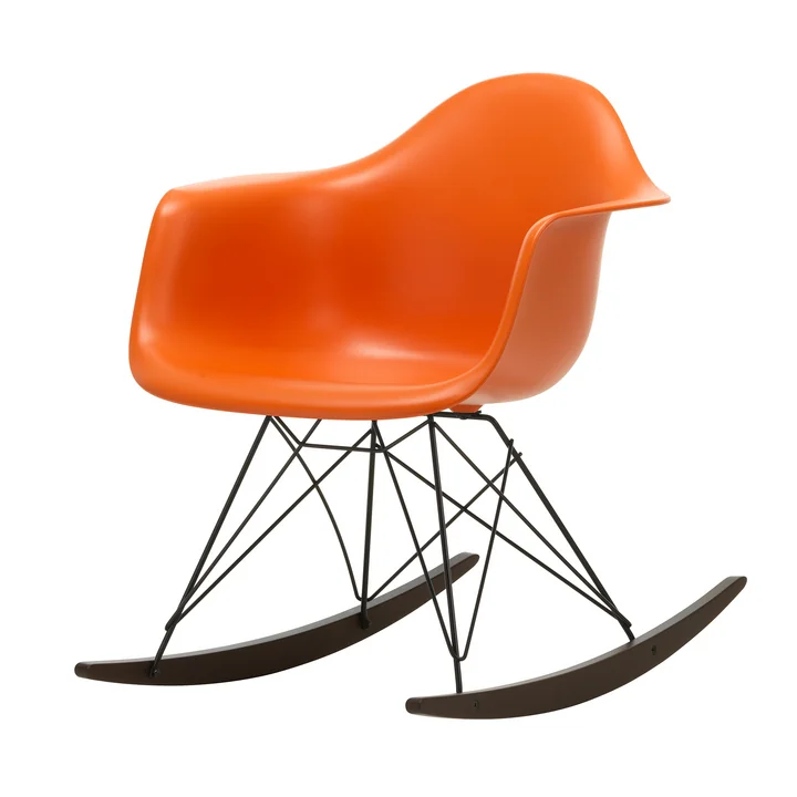 Vitra - Eames Plastic Armchair RAR RE, dark maple / basic dark / rust orange