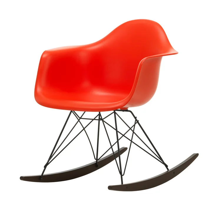 Vitra - Eames Plastic Armchair RAR RE, dark maple / basic dark / poppy red
