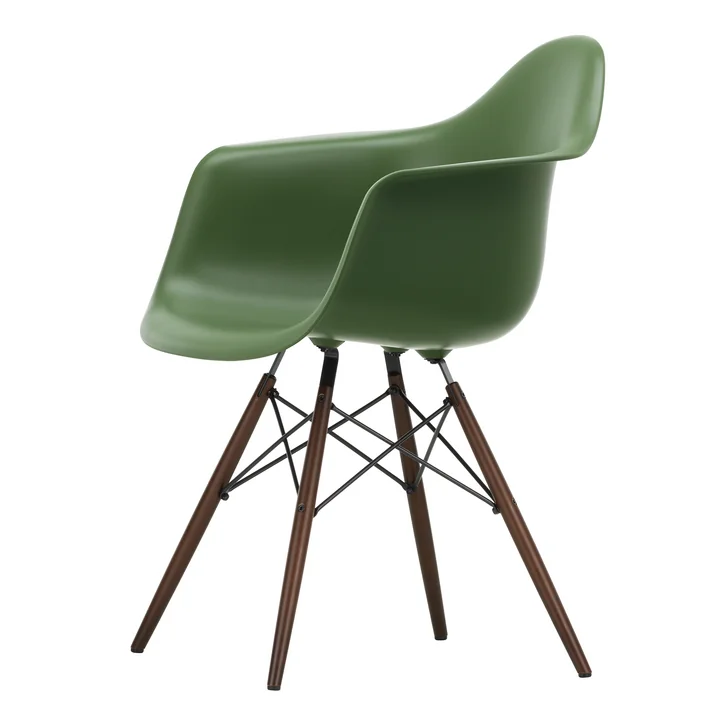 Vitra - Eames Plastic Armchair DAW RE, dark maple / forest
