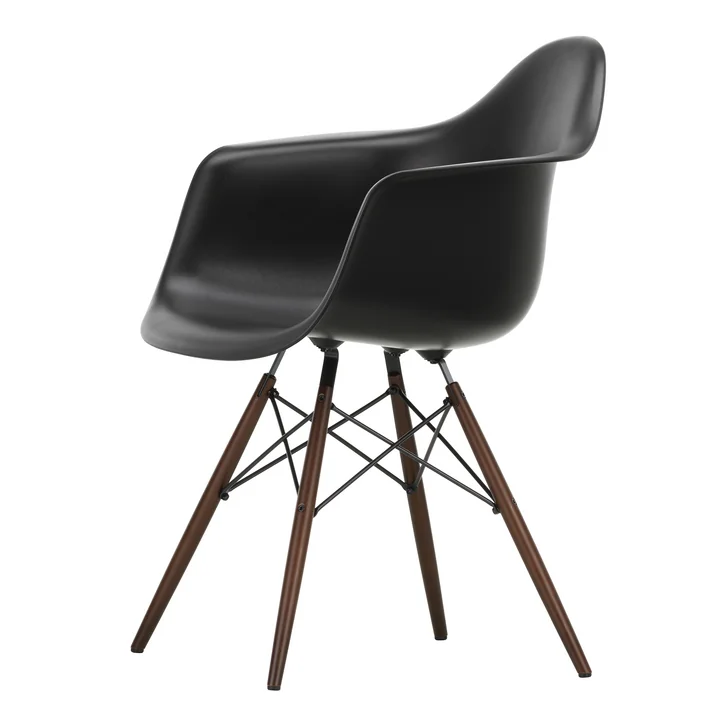 Vitra - Eames Plastic Armchair DAW RE, dark maple / deep black