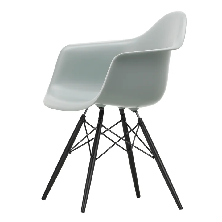 Vitra - Eames Plastic Armchair DAW RE, maple black / light gray